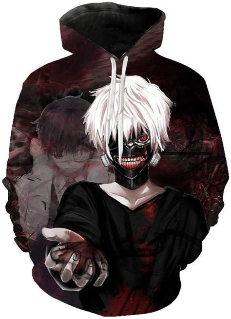 New Tokyo Ghoul 3d Printing Hoodies Ken Kaneki Hooded Hoodie Japan