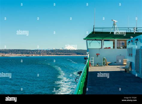 Mount Baker Seen From Washington State Ferry Stock Photo Alamy