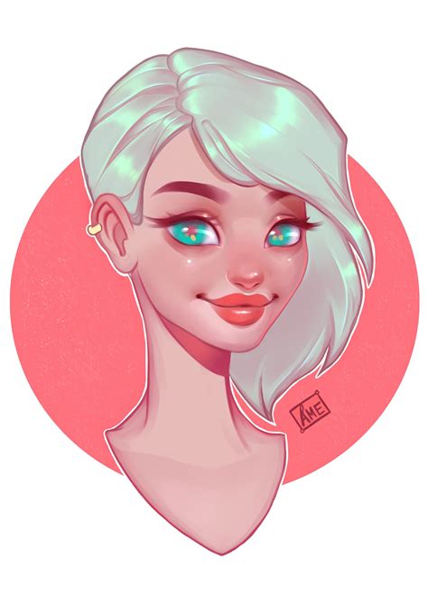 Artstation Simple Girl Portrait Tricia Mathieu Portrait Girl