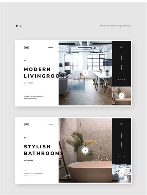 Welcome Screens Collection With Animations On Behance Interior Design