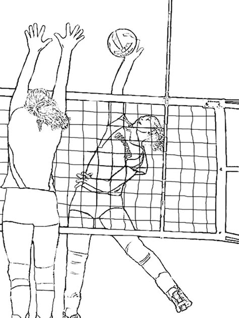 Volleyball Coloring Pages Free Printable Volleyball Coloring Pages