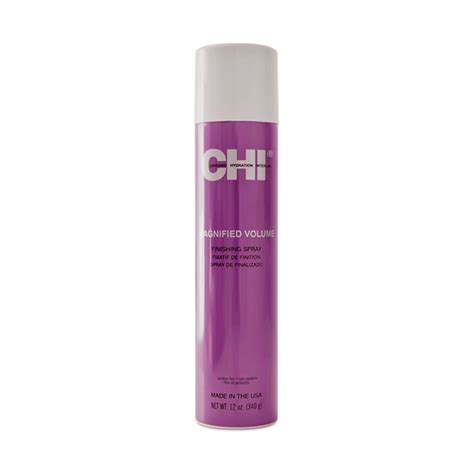Ceramic compound releases anions on the cuticles, which help to interlink the proteins into the hair strands imparting luster, and strength for a vibrant appearance. CHI Magnified Volume Finishing Hair Spray - CHI Hair Care ...