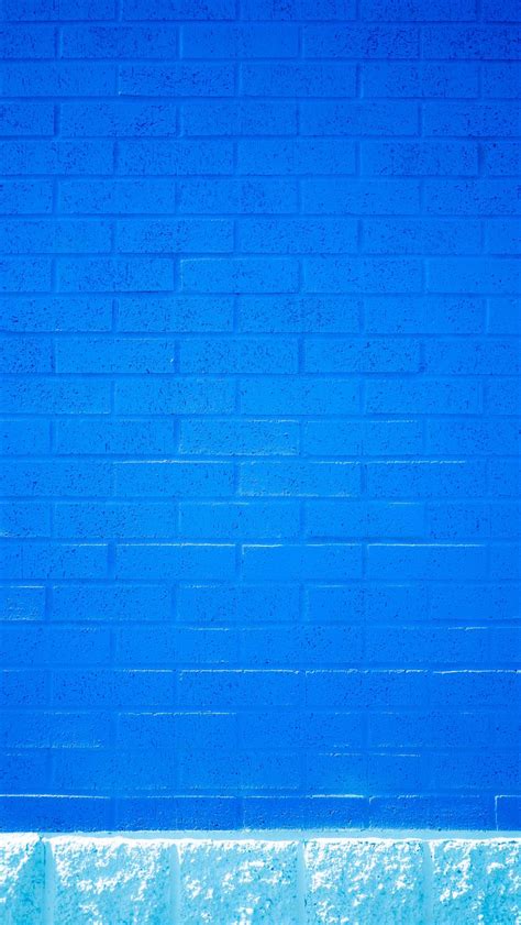 Download Wallpaper 800x1420 Wall Bricks Texture Rough Blue Iphone