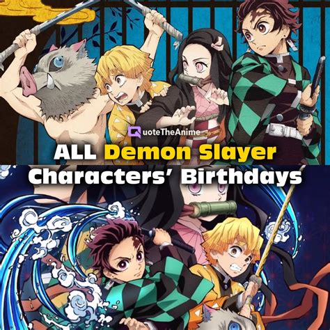 All Demon Slayer Characters Birthdays Official 2023