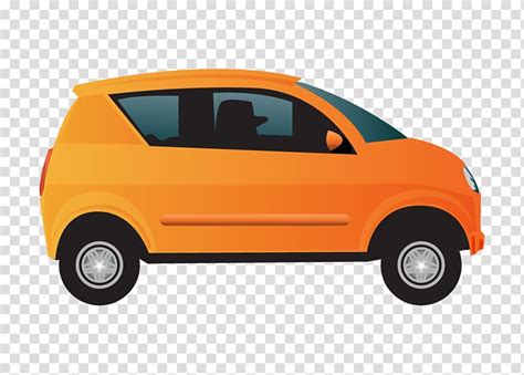 Free Download Orange Car Illustration Compact Car Motors Corporation