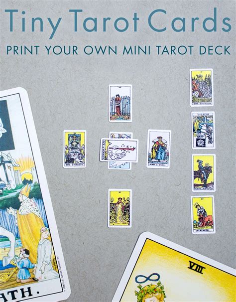 Printable Miniature Tarot Cards Diy Tarot Cards Free Tarot Cards
