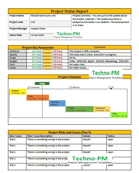 Project Status Report Template 10 Progress Report Template Project