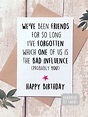 Funny Birthday Card Birthday Card Friend Best Friend Card | Etsy