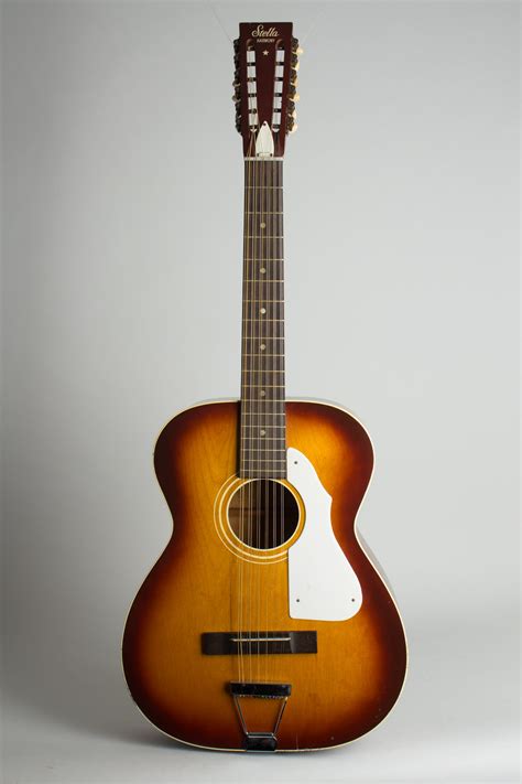 Stella H 922 12 String Flat Top Acoustic Guitar Made By Harmony 1967