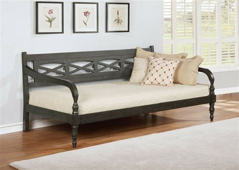 Rustic Country Farmhouse Wood Daybed Day Bed With Wood Slats Modern