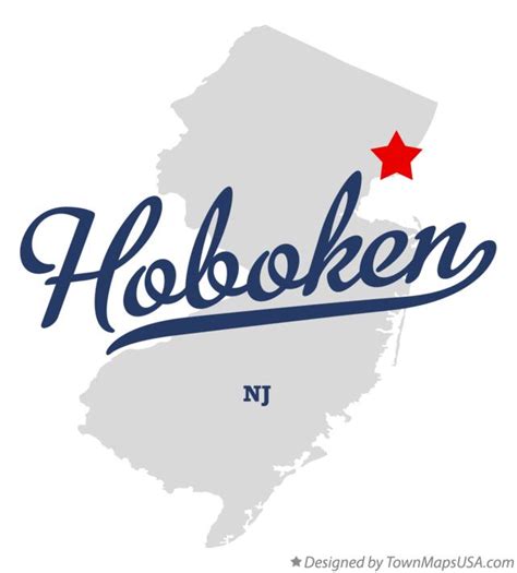 Map Of Hoboken Nj New Jersey