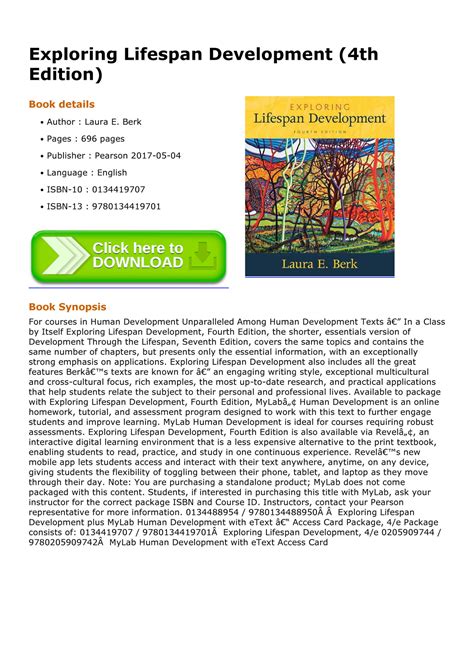 Soydakidro Exploring Lifespan Development 4th Edition
