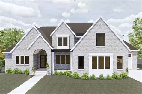 Transitional European House Plan With Two Story Great Room And Optional