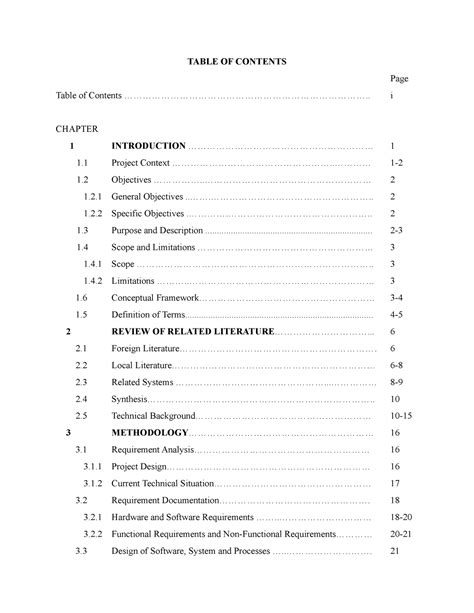 Table Of Contents Capstone Project Table Of Contents Page Table Of