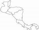 maps of dallas: Blank Map of Central America