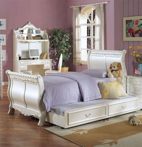 Acme Furniture 01010t Youth Pearl White Gold Accent Twin