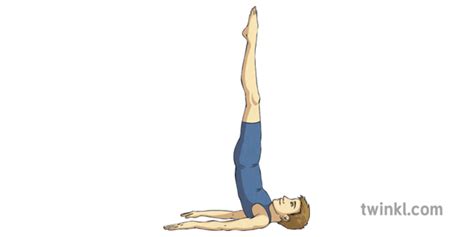 Stand with your legs a shoulder width apath. Boy Shoulder Stand Sports Gymnastics Balance PlanIt PE KS2 Illustration