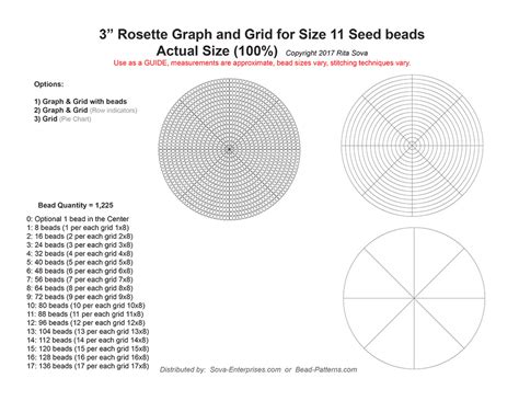 Printable Rosette Beading Graph Paper