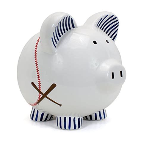 Child To Cherish Ceramic Piggy Bank For Boys Baseball