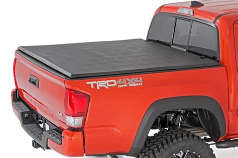 Rough Country Soft Tri Fold Bed Cover 2023 2016 Toyota Tacoma W5ft