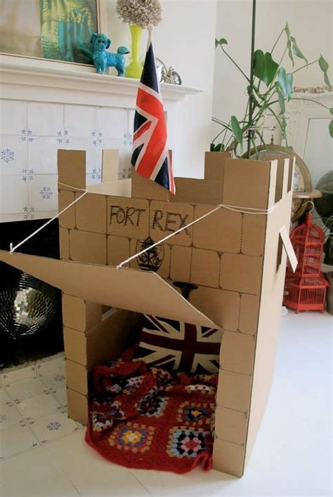 20 Amazing Kids Fort Ideas From Carboard Cardboard Castle Cardboard