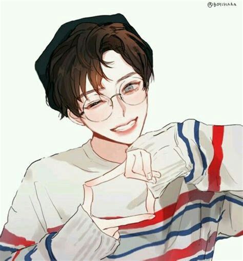 Anime Male Glasses Smile Korean Anime Character