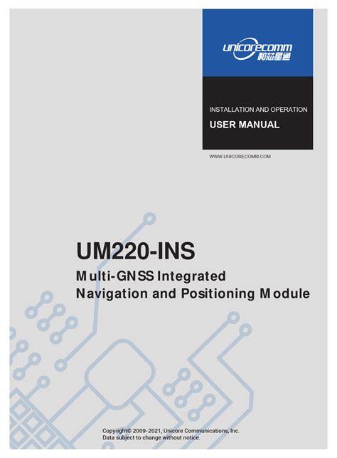 UM220 INS Series Module User Manual Installation And Operation Guide