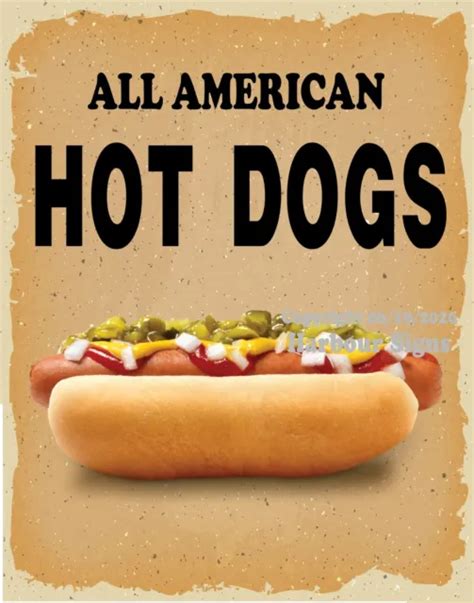 All American Hot Dogs Decal Choose Your Size V Food Truck Concession