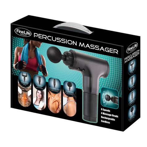 6 Speed Rechargeable Percussion Massager With 4 Attachments 841437132083 Ebay