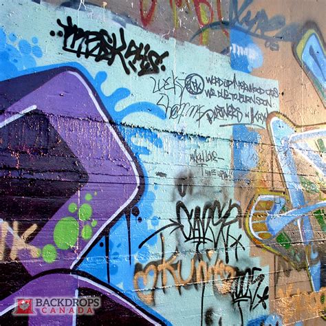 Purple Graffiti Wall Backdrops Canada