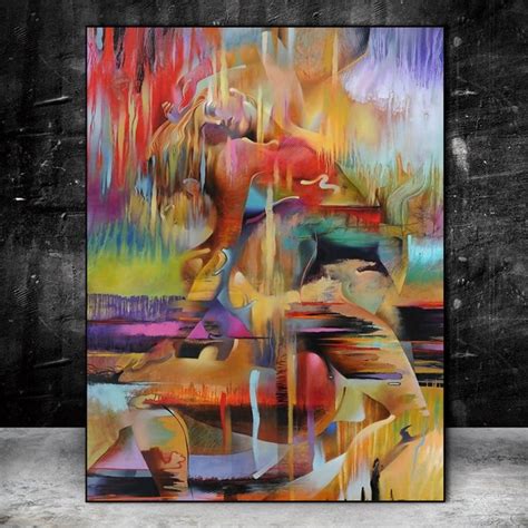 Abstract Figure Fine Art Painting By Timothy M Parker Printed On Canvas CanvasPaintArt