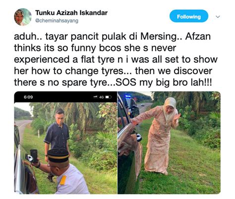 Artic tayar resources address : GAMBAR Alamak...Tunku Azizah Panik! Kereta Pancit Di Mersing