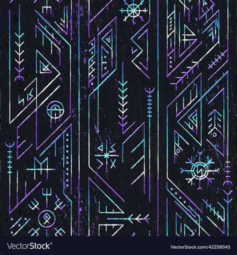 Neon Northern Seamless Pattern Royalty Free Vector Image