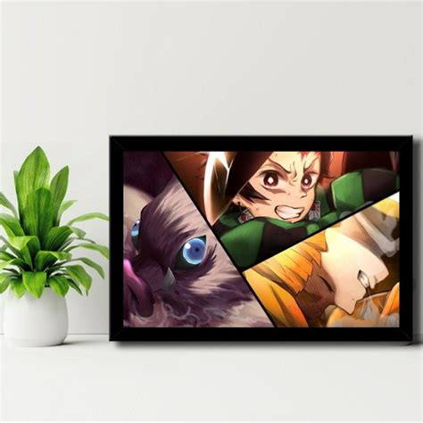 Quadro Decorativo Kimetsu No Yaiba Demon Slayer No Elo7 Decora Geek