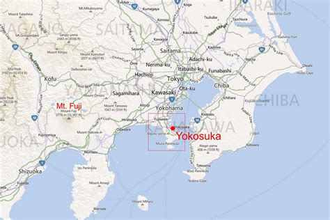 View yokosuka on the big map. Nancy in Japan