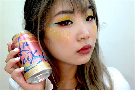 first post 🙈 a little messy but a fun la croix inspired look r makeupaddiction