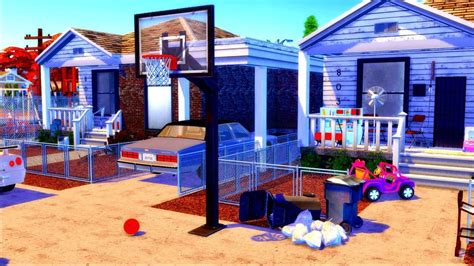 I Built An Urban Neighborhood In The Sims 4 Youtube Ghetto House The