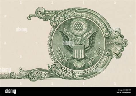 Eagle On Us Dollar Bill Closeup Macro 1 Usd Banknote Stock Photo Alamy
