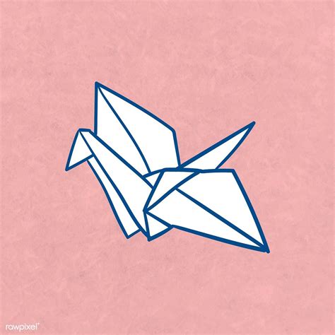origami paper crane vector free image by te paper crane origami paper crane