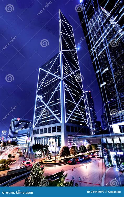 Hk Bank Of China Tower View Editorial Photography Image Of Night