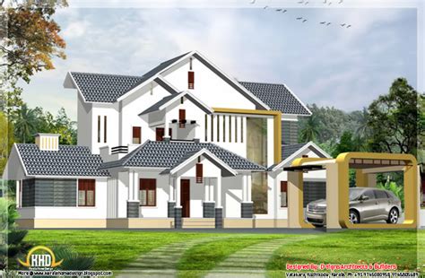 Contemporary India Home Elevation 2850 Sqft Kerala Home Design