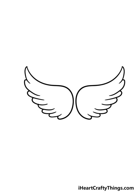 Angel Wings Drawing How To Draw Angel Wings Step By Step