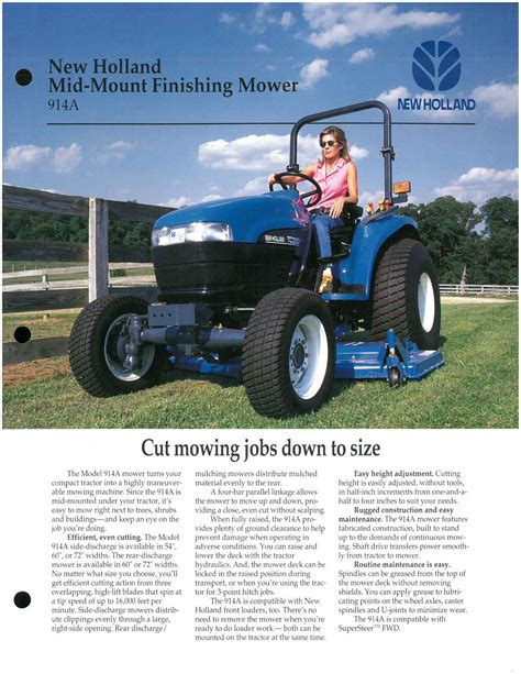 New Holland Mower Mid Mount 914a Brochure
