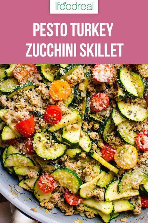 Serve with garlic cheese bread. This 30 Minute Healthy Ground Turkey Zucchini Skillet with ...