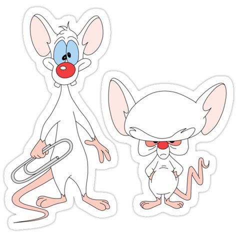 "Pinky and the Brain" Stickers by Proxish | Redbubble png image