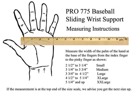 Wrist Support Pro 775 Baseball Sliding Support