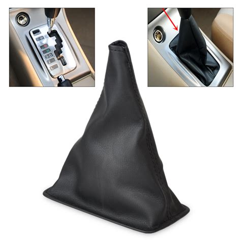 Black Pu Leather Gear Stick Shift Boot Cover Gaiter Fit For 01 13