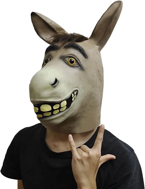 Halford Donkey Mask Funny Donkey Head Mask Latex Deluxe