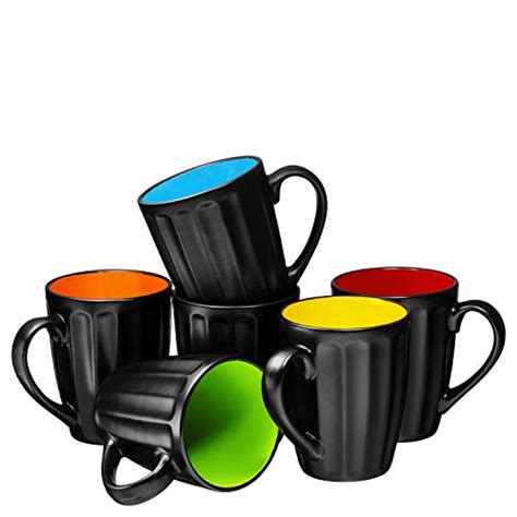 Coffee Mug Set Set Of 6 Large Sized 16 Ounce Ceramic Coffee Mugs