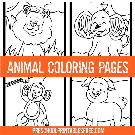 Free Printable Animal Coloring Pages Free Preschool Printables